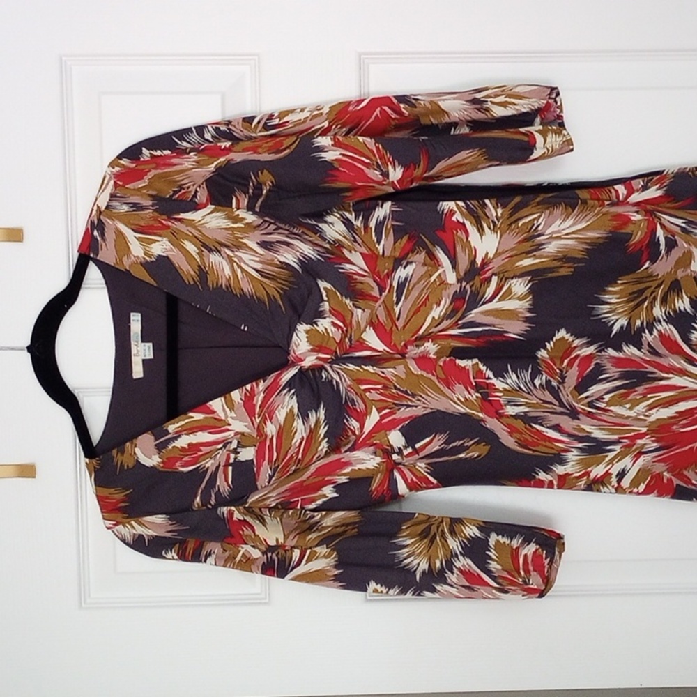 Boden floral swing dress, 3/4 sleeve